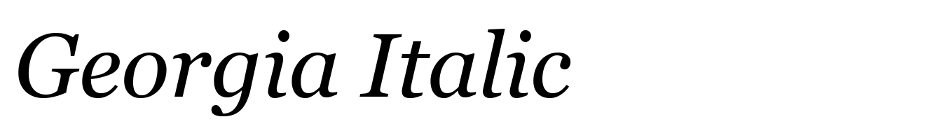 Georgia Italic